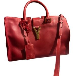 Saint Laurent Bold Red Satchel